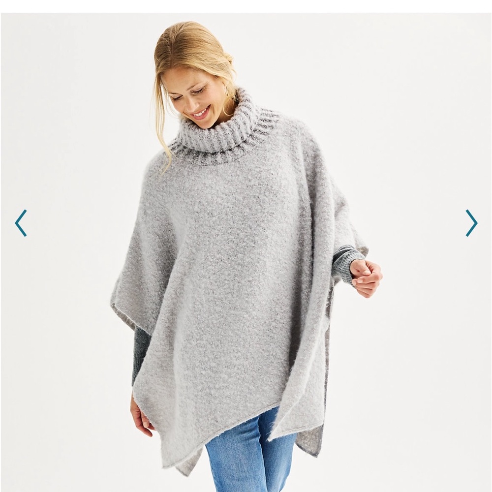 Women’s Sonoma goods for life boucle turtleneck poncho